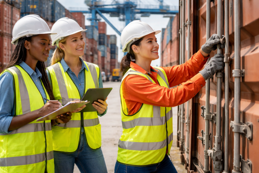 Vistoria de Contêiner no Porto de Santos 